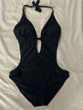 Skye Swimwear Swiss Dot Halter One Piece